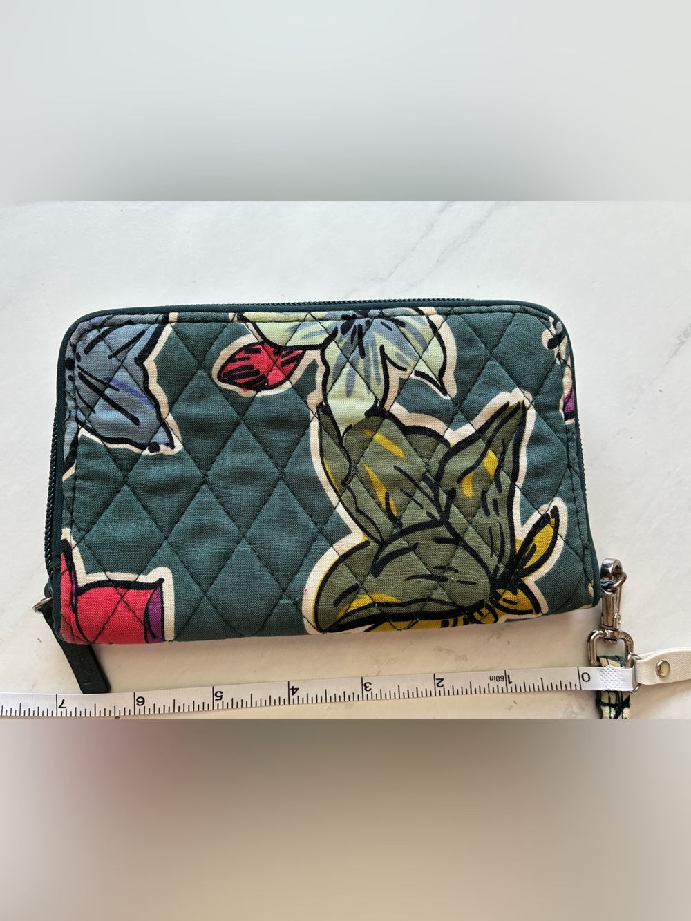 Vera Bradley Quilted Floral Wristlet Wallet - Green, Purple, Pink, Yellow - Picture 4 of 6